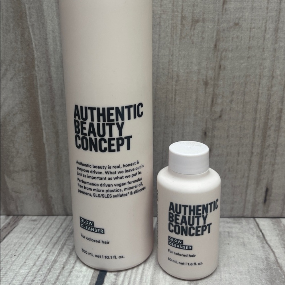 Authentic Beauty Concept Glow Cleanser Shampoo Color Treated Hair 10.1 oz + Mini